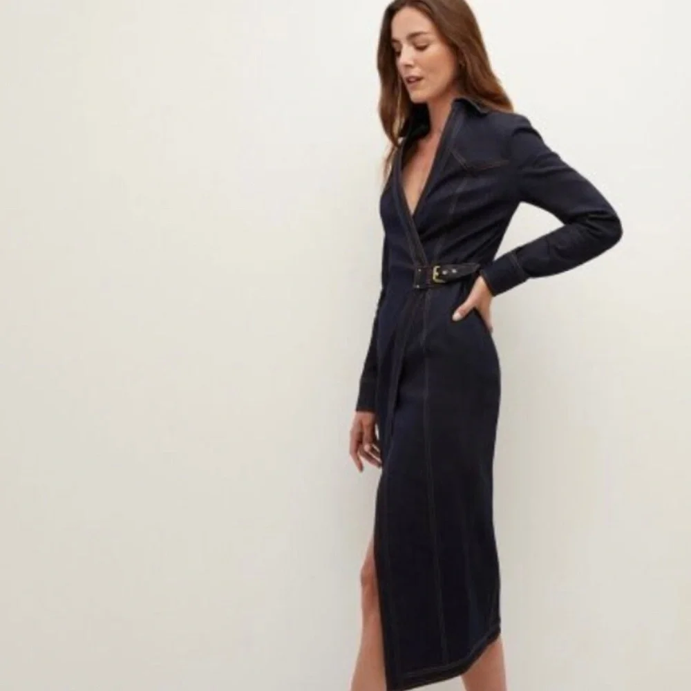 Veronica Beard - Arlington Denim Dress Size:6 - Picture 2 of 4